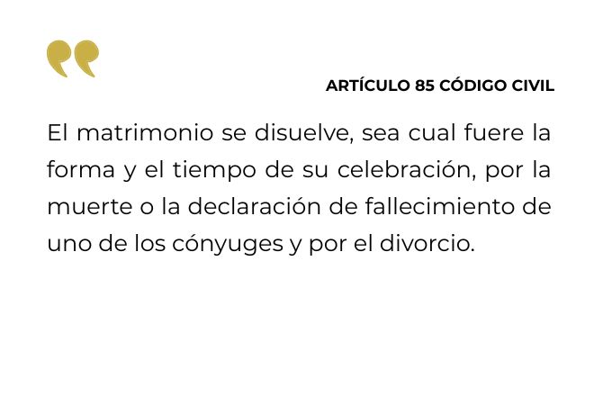 Artículo 85 del Código Civil que regula el divorcio en España